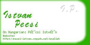 istvan pecsi business card